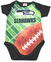 NFL Seattle Seahawks Bodysuit Field Print Size 6-9 Month Youth Gerber - £11.88 GBP