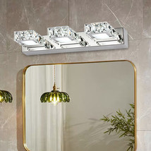 Modern Led Crystal Front Mirror Toilet Wall Lamp Make-Up Vanity Light Bathroom - £54.34 GBP