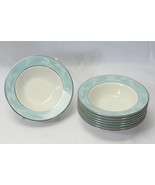 Homer Laughlin Cavalier Romance Turquoise Fruit Berry Bowls 5-7/8&quot; Lot of 8 - $518.98 MXN