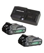 Metabo HPT 18V Lithium Ion Battery &amp; Charger Kit, 2.0Ah Batteries with C... - $2,451.05 MXN