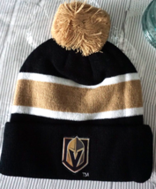 Vegas Golden Knights Hockey Pompom Beanie Cap Knit Hat  Station Casinos One Size - £11.62 GBP