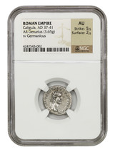 Ancient Roman: Caligula (AD 37-41) AR Denarius NGC AU - £14,247.52 GBP