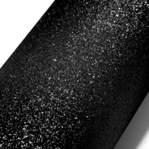 Stickyart Black Glitter Wallpaper Peel And Stick Sparkle Wallpaper Roll Self - £30.59 GBP
