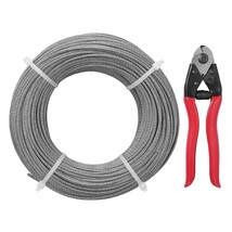 VEVOR T316 Deck Railing Cable, 1/8&quot; Stainless Steel Wire Rope 300 ft with Cutter - £101.09 GBP