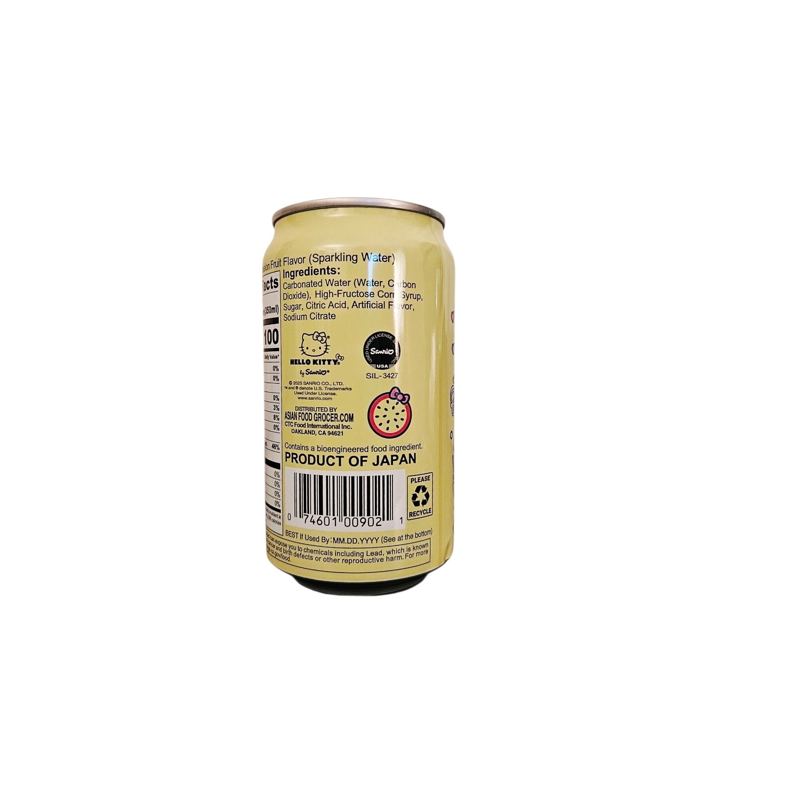 Hello Kitty Sparkling Soda Passion Fruit 11.83 fl oz - Product of Japan Item image 3