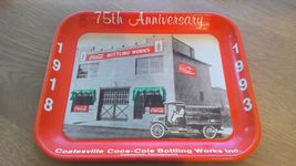 Coca Cola 75th Anniversary Serving Tray Platter Bottling Plant Coatsvill... - $17.59