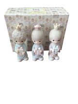 1985 Enesco Precious Moments Wee We Three Kings Christmas Nativity 3pc E... - $75.00