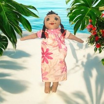 Vintage 1950s Hawaii Halieka Plush Doll Lanakila Crafts Inc. 21&quot; Mumu Tiki - £20.97 GBP