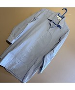 SAUTHS Washed Cotton Button Up Shirt Dress Periwinkle Blue/Light Purple ... - $34.19 CAD