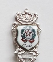 Collector Souvenir Spoon Italy Coat of Arms Porcelain Enamel Emblem - £12.04 GBP