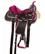 New Western Synthetic Barrel Racing Trail Horse Saddle Size: (12&quot; to 18&quot;... - $5,561.40 MXN