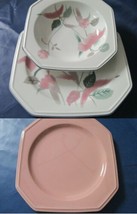 Mikasa China Set Dinner - Soup Plate Silk Flowers (2) Luncheon Pink Chin... - $29.69+