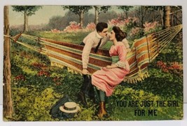 Your Just the Girl for Me Victorian Couple on Hammock Alburtis Pa Postcard D12 - £4.71 GBP