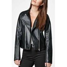 MO x Members Only Black Faux Leather Moto Jacket Size Small - $1,039.28 MXN
