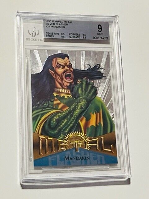 Primary image for Mandarin Shang Chi 1995 Marvel Metal Silver Flasher insert sp BGS 9 MINT card rc