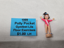 Vintage Polly Pocket Gymfest Lila 29 Floor Exercies Doll Figures 1999 - $9.95