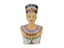 Jeweled Enameled Pewter Pharaoh&#39;s Head Hinged Trinket Jewelry Box Terra ... - $23.57