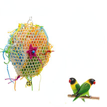 2 PCS Parrot Bite Toys Climbing Foraging Bird Chew Toy Colored Paper Shredder Ba - £12.33 GBP