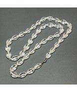 Vintage Clear Glass Faceted Graduated Bead Long Art Deco Necklace - $830.38 MXN