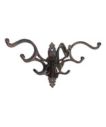 Cast Iron Rustic Victorian Scrollwork Spinning Swivel Multi Points Wall ... - £23.56 GBP