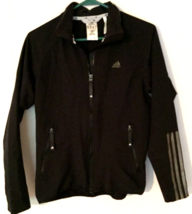 Adidas outdoor woman S/M jacket black (NANO-TEX) zip close pockets&amp; medi... - £11.51 GBP
