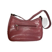 Pink Faux Alligator Leather Liz Claiborne Purse Handbag Shoulder Bag 10&quot;X7&quot; - £9.44 GBP