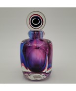 Fifth Avenue Crystal Sommerso Glass Perfume Bottle Amethyst Blue Lavender - $755.16 MXN