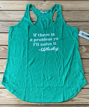 tipsy elves NWT women’s if there’s a problem Whiskey tank top Size L Green O9 - £12.45 GBP