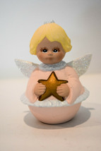 Painted Angel With Star -  Round Angel  Porcelain - Hand Painted  K-Lin - £8.90 GBP