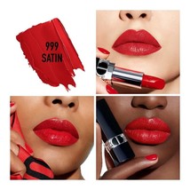 DIOR Rouge Dior Lipstik Refillable Ori Couture Colour Lipstick #999 Satin - £36.84 GBP