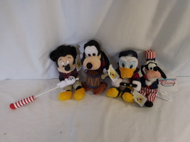 Disney Bean Bag Plush 4th of July Fife Drum Corp Micky Donald Goofy rare tags  - £40.33 GBP
