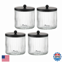 KMwares 4-Pack Glass Qtip Holder Dispenser Set for Cotton Ball, Swab, Ro... - $45.60