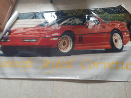 Monumental Corvette Poster, 96&quot; x 50&quot;, 1990s Corvette, Ultimate Garage Art! - £18.11 GBP