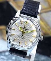 Vintage Breitling Silver Dial 17 Jewels Hand Wind Mechanical Men&#39;s Wrist Watch - £70.37 GBP