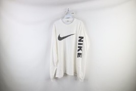 Vtg 90s Nike Mens 2XL Spell Out Travis Scott Big Swoosh Long Sleeve T-Shirt USA - £94.64 GBP