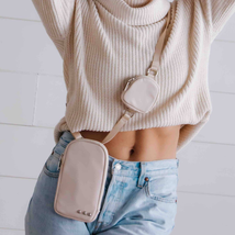 Nessa Nylon Crossbody Phone Bag with Pouch Cream - $24.75