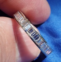 Earth mined Diamond Eternity Wedding Band Deco Style 18k Anniversary Ring Size 9 - $159,950.63 MXN