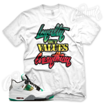 White LOYALTY Sneaker T Shirt for J1 4 Rasta Lucid Green Carnival Multi - £20.16 GBP+