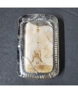 Peoria IL Soldier Sailor Monument Photo Glass Paperweight Antique 1900s - $20.79