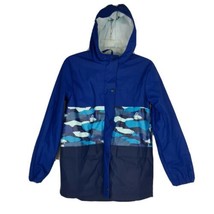 Cat &amp; Jack NWT Boy&#39;s Wind &amp; Water Resistant Jacket ~ Sz L ~ Blue ~ Long Sleeve  - £13.66 GBP