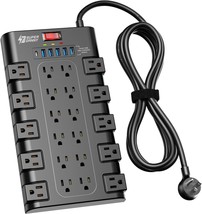 Power Strip Surge Protector with 22 AC Outlets and 6 USB Charging Ports ... - $60.54