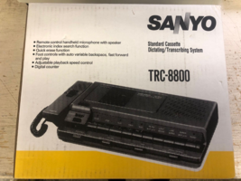 Sanyo TRC8800 Standard Cassette Dictator Transcriber inc Hand Control Mi... - $499.00