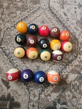 Vintage Billiards Pool balls 2 1/4&quot; Lot Of 18 (missing cue &amp; 10 ball)Goo... - $446.70 MXN