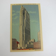 Linen Postcard New York City RCA Building Rockefeller Center Vintage 1939 - £4.68 GBP