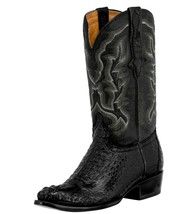 Mens Cowboy Western Boots Real Crocodile Skin Black Round Rodeo Size 8.5, 13.5 - $279.99