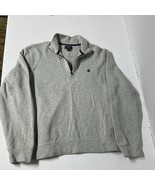Brooks Brothers 1/4 Zip Pullover Mens M Gray Long Sleeve Sweater Cotton - $407.59 MXN