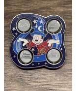 WDW 2009 SORCERER MICKEY WITH 4 SPINNING PARK ICONS DISNEY LAPEL PIN KG JD - $34.64