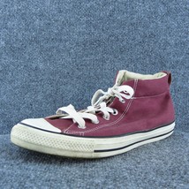 Converse All Star Men Sneaker Shoes Red Textile Lace Up Size 9.5 Medium - £21.14 GBP