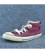 Converse All Star Men Sneaker Shoes Red Textile Lace Up Size 9.5 Medium - £21.03 GBP