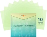 Clear Htv Vinyl For Sublimation - 10 Pack 12&quot;X12&quot; Glossy Sublimation Vin... - £20.77 GBP